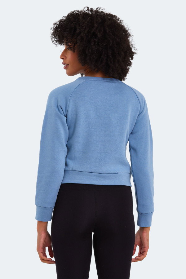 Slazenger KAITO IN Kadın Mavi Sweatshırt