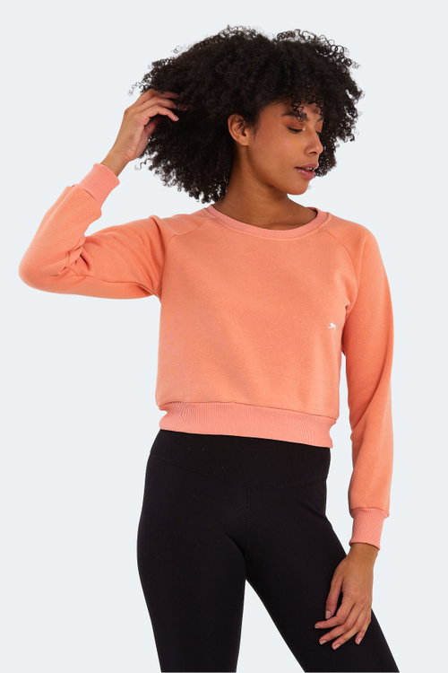 Slazenger KAITO IN Kadın Crop Pudra Sweatshırt