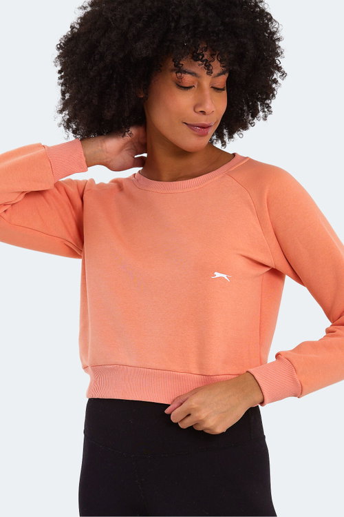 Slazenger KAITO IN Kadın Crop Pudra Sweatshırt