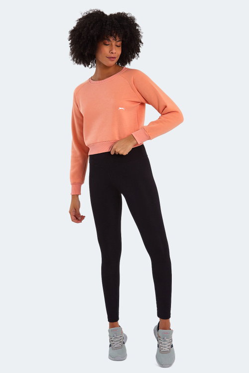 Slazenger KAITO IN Kadın Crop Pudra Sweatshırt