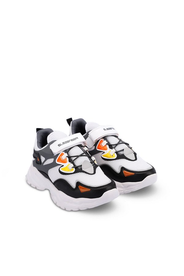 Slazenger KAJAL I Sneaker Erkek Çocuk Ayakkabı Beyaz / Siyah