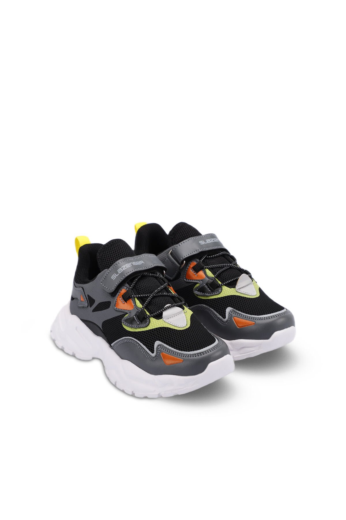 Slazenger KAJAL I Sneaker Erkek Çocuk Ayakkabı Koyu Gri / Siyah - Thumbnail