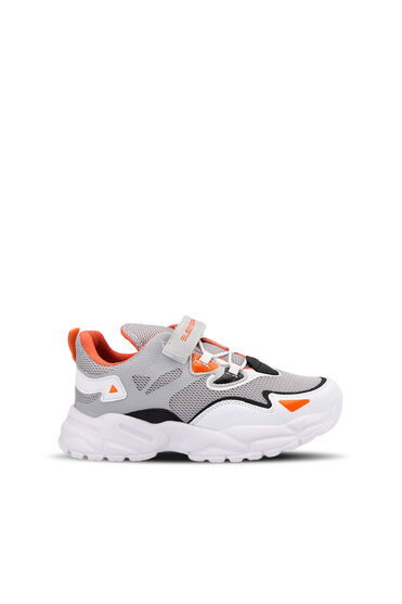 Slazenger KAJAL I Çocuk Cırt Cırtlı Gri / Beyaz Sneaker