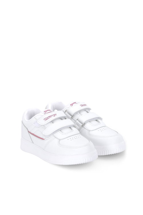 Slazenger KALIPSO F Kız Çocuk Cırtlı Beyaz / Pembe Günlük Spor Ayakkabısı