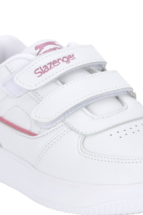 Slazenger KALIPSO F Kız Çocuk Cırtlı Beyaz / Pembe Günlük Spor Ayakkabısı