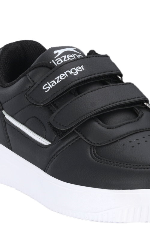 Slazenger KALIPSO F Unisex Çocuk Cırtlı Siyah / Beyaz Günlük Spor Ayakkabısı