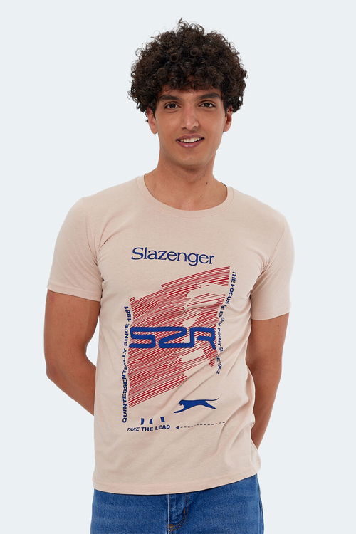 Slazenger KALJU Erkek Kısa Kol T-Shirt Bej