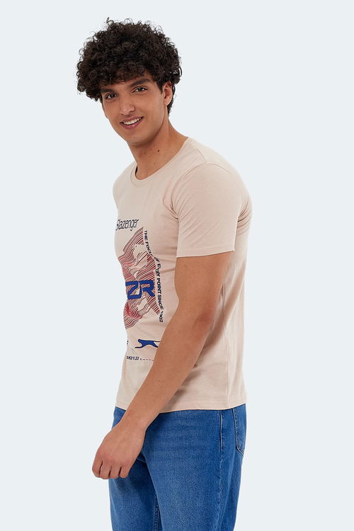 Slazenger KALJU Erkek Kısa Kol T-Shirt Bej