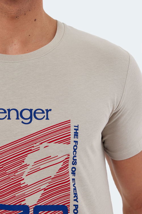 Slazenger KALJU Erkek Kısa Kol T-Shirt Taş Gri