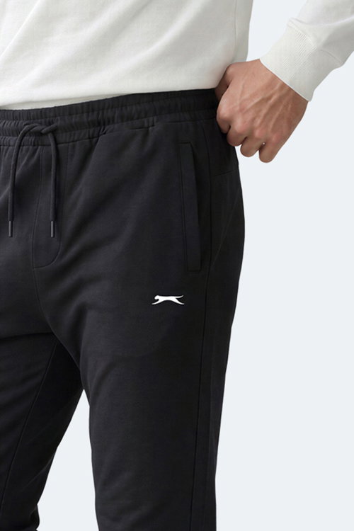 Slazenger KALOMIR IN Erkek Fermuar Cepli Siyah Eşofman Altı
