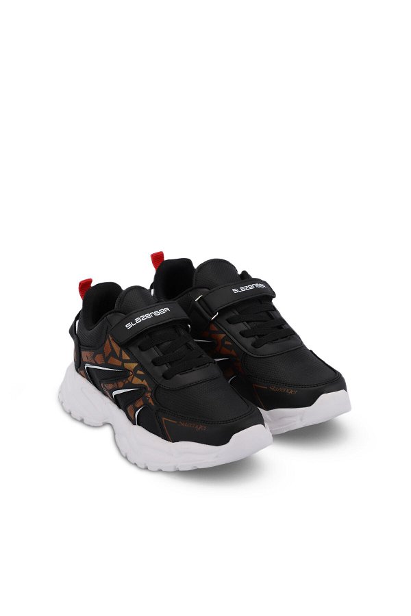 Slazenger KANNER Sneaker Erkek Çocuk Ayakkabı Siyah / Kırmızı