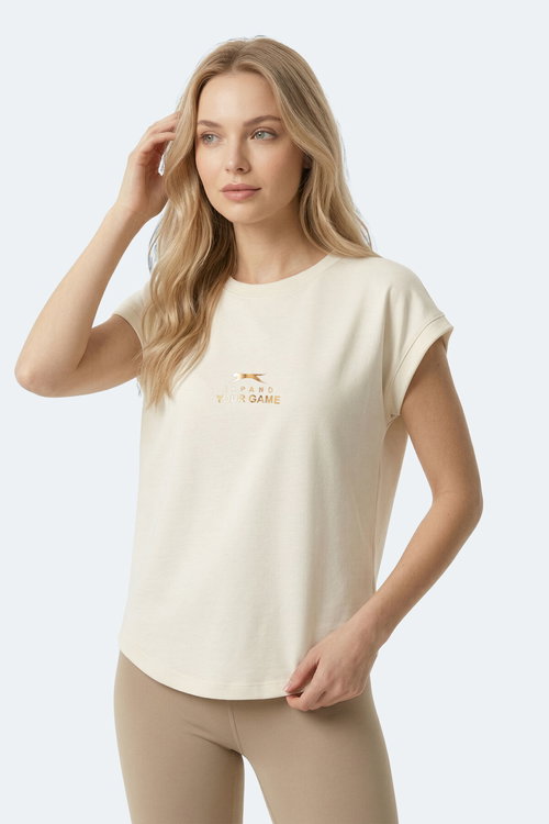 Slazenger KAPA Kadın Ekru Tişört