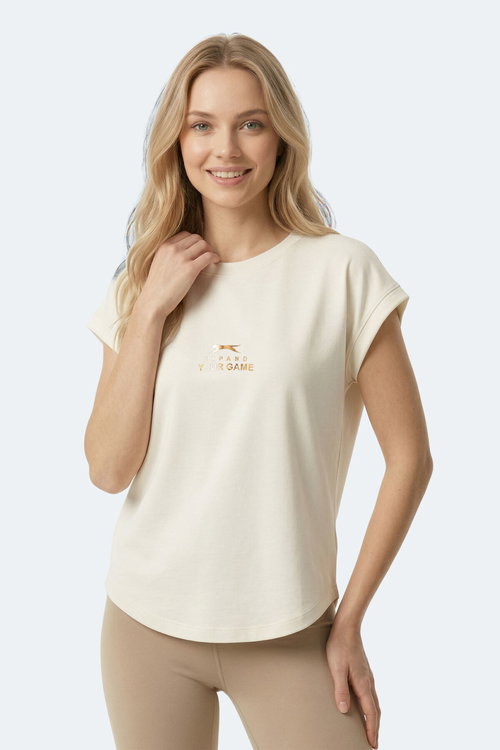Slazenger KAPA Kadın Ekru Tişört
