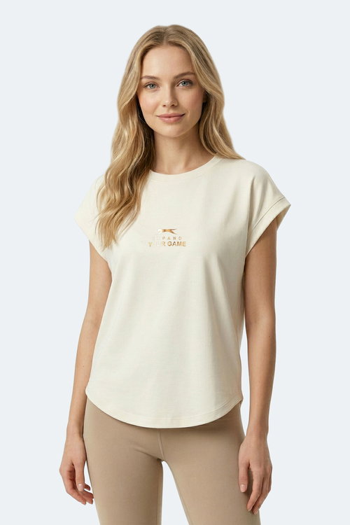 Slazenger KAPA Kadın Ekru Tişört