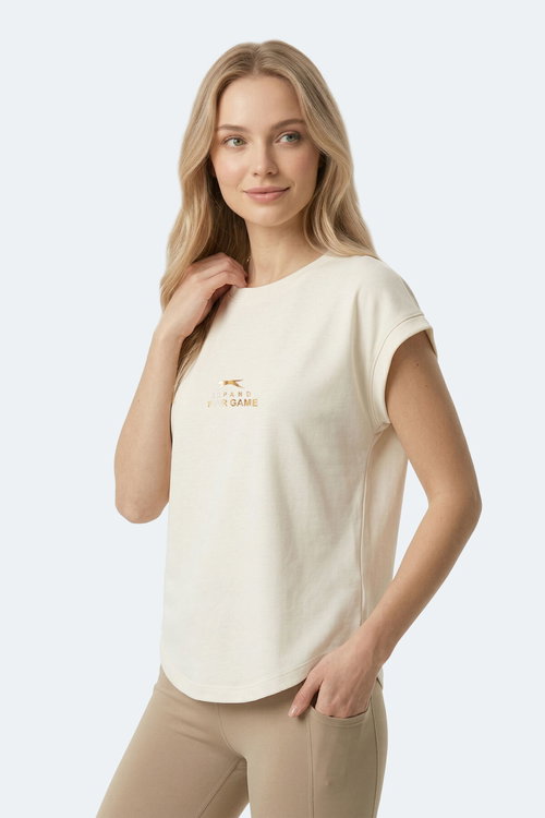 Slazenger KAPA Kadın Ekru Tişört
