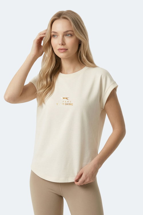 Slazenger KAPA Kadın Ekru Tişört