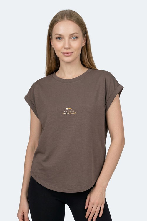 Slazenger KAPA Kadın Kahve Tişört