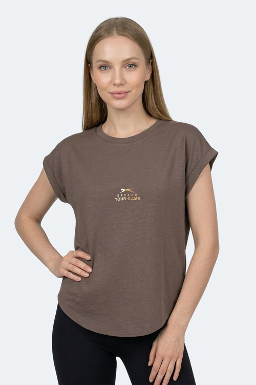 Slazenger KAPA Kadın Kahve Tişört