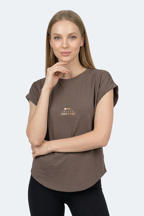 Slazenger KAPA Kadın Kahve Tişört