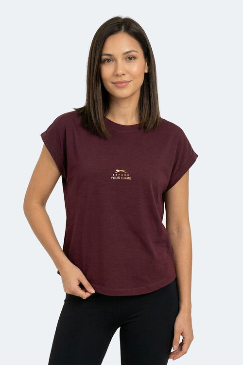 Slazenger KAPA Kadın Mürdüm Tişört