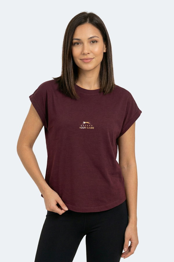 Slazenger KAPA Kadın Mürdüm Tişört