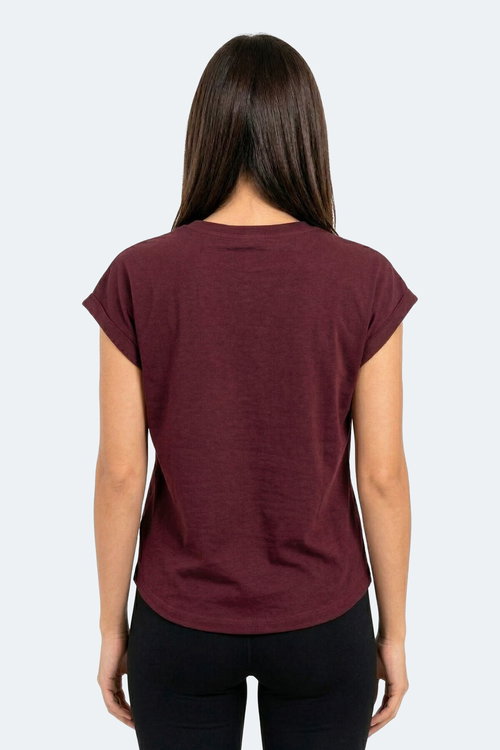 Slazenger KAPA Kadın Mürdüm Tişört