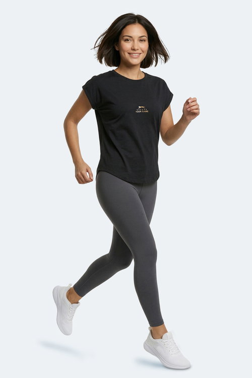 Slazenger KAPA Kadın Siyah Tişört