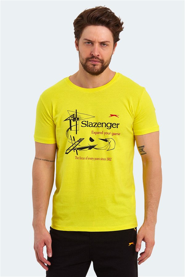 KAREL Erkek Kısa Kollu T-Shirt Açık Sarı