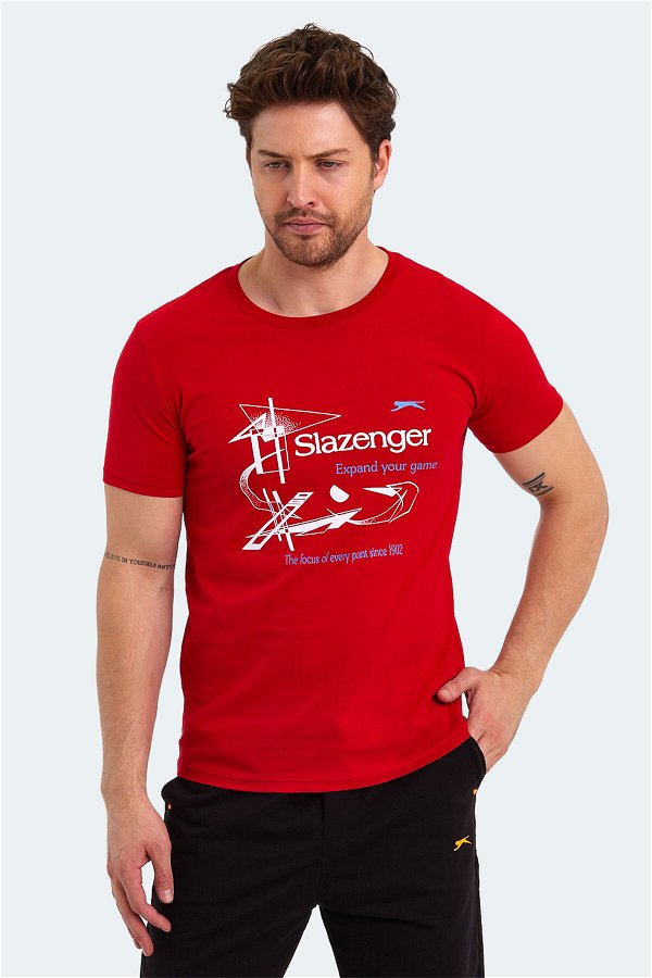 KAREL Erkek Kısa Kollu T-Shirt Kırmızı