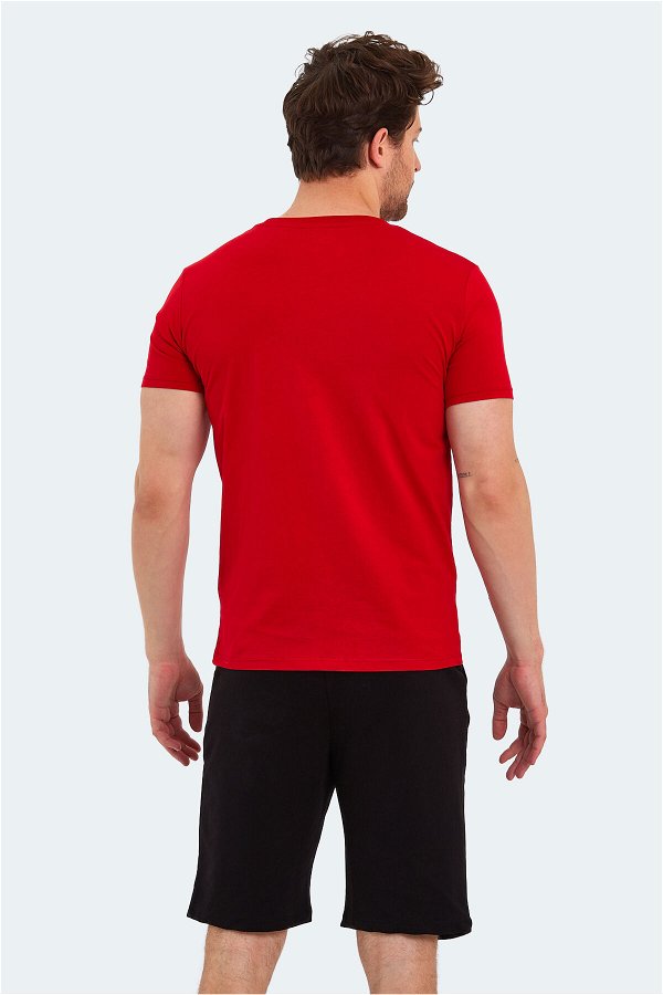 KAREL Erkek Kısa Kollu T-Shirt Kırmızı