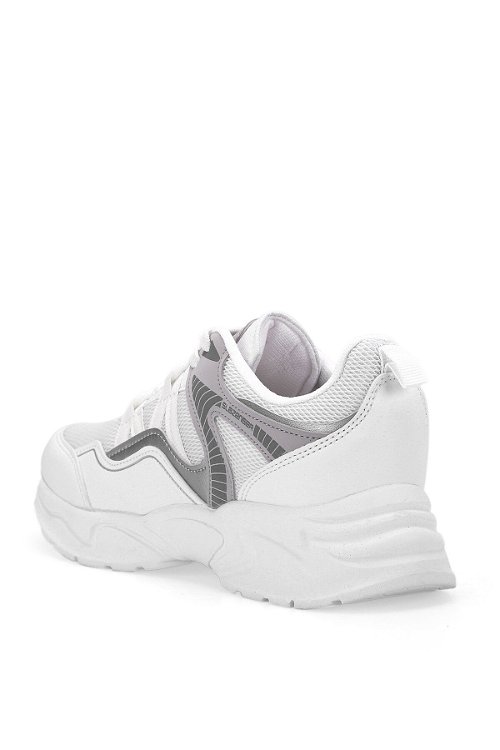 Slazenger KARME I Sneaker Kadın Ayakkabı Beyaz / Gümüş