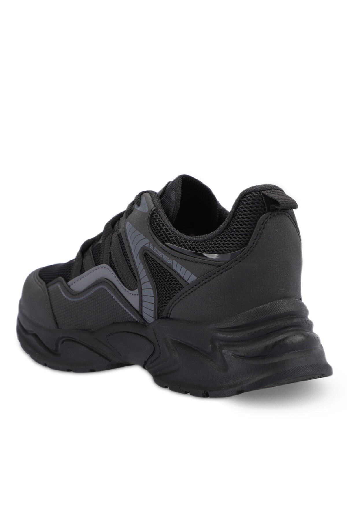 Slazenger KARME I Sneaker Kadın Ayakkabı Siyah Nubuk - Thumbnail