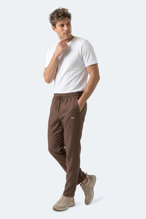 Slazenger KARMELA Erkek Cepli Kahve Pantolon