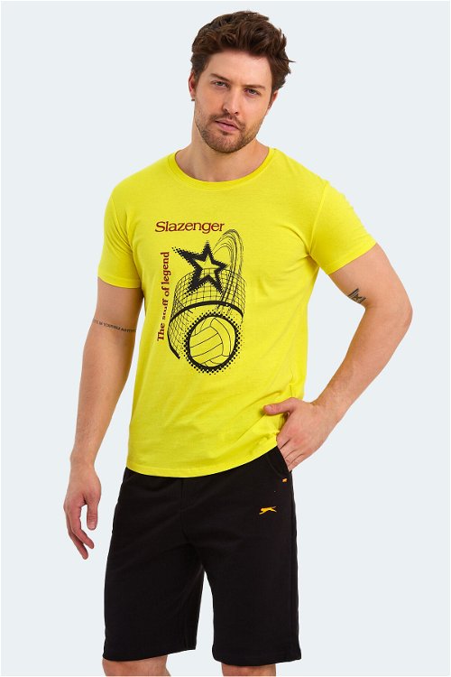 KARNEN Erkek Kısa Kollu T-Shirt Açık Sarı