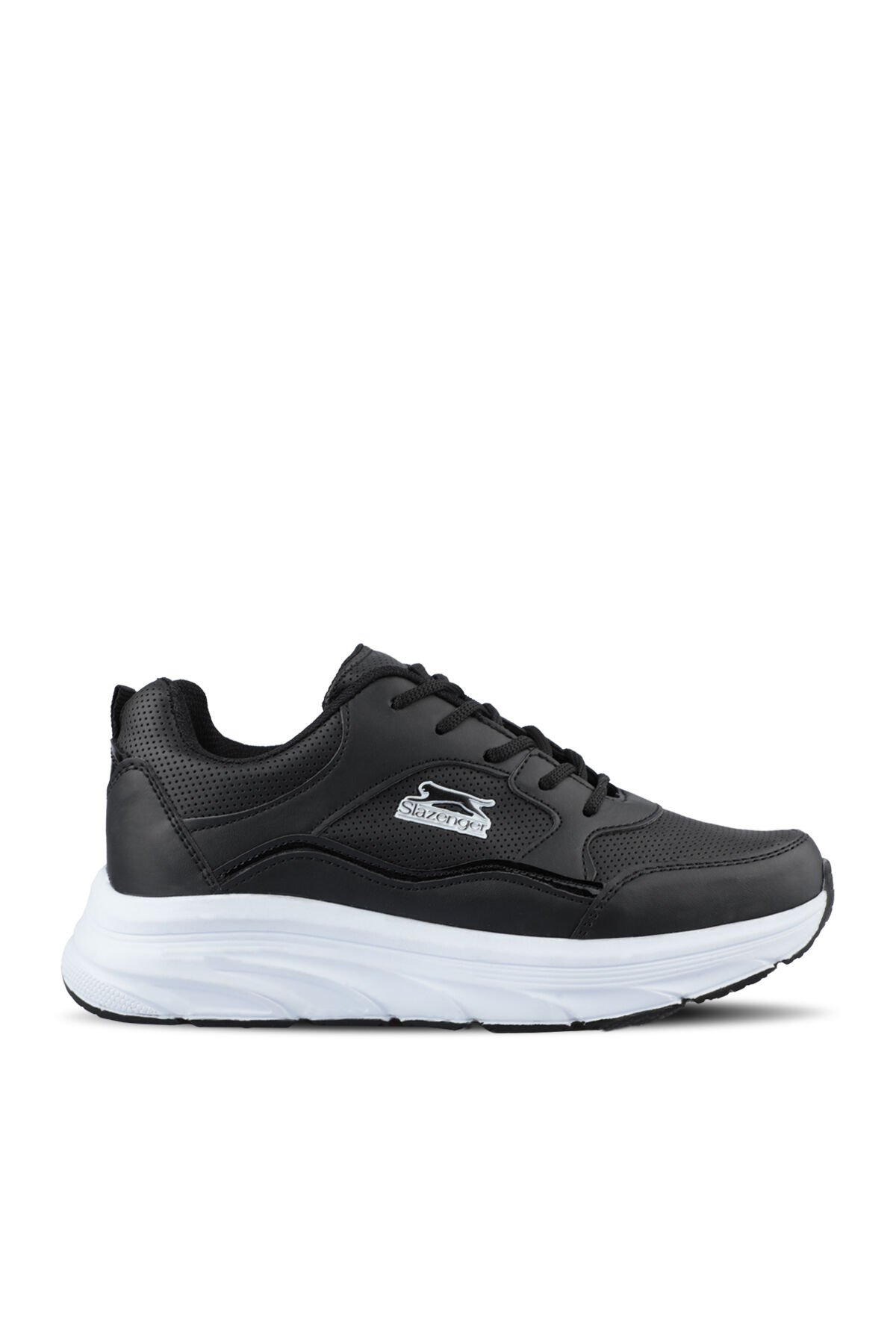 Slazenger KAROLA I Sneaker Kadın Ayakkabı Siyah / Beyaz - Thumbnail