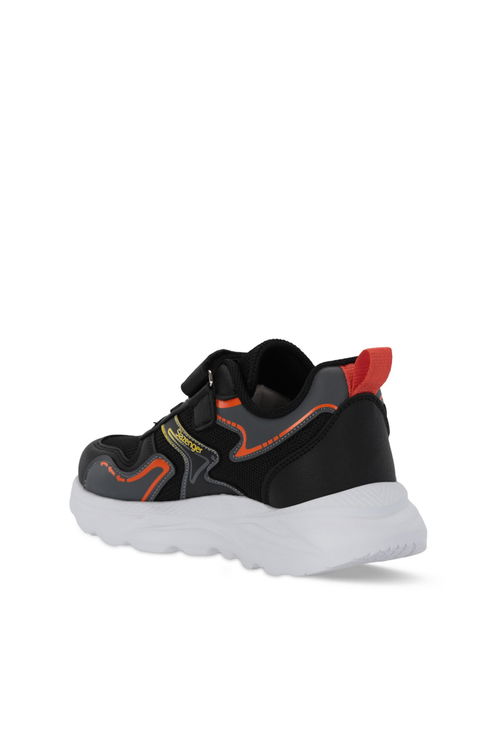 Slazenger KAROLIS Erkek Çocuk Cırt Cırtlı Siyah / Turuncu Günlük Spor Ayakkabısı