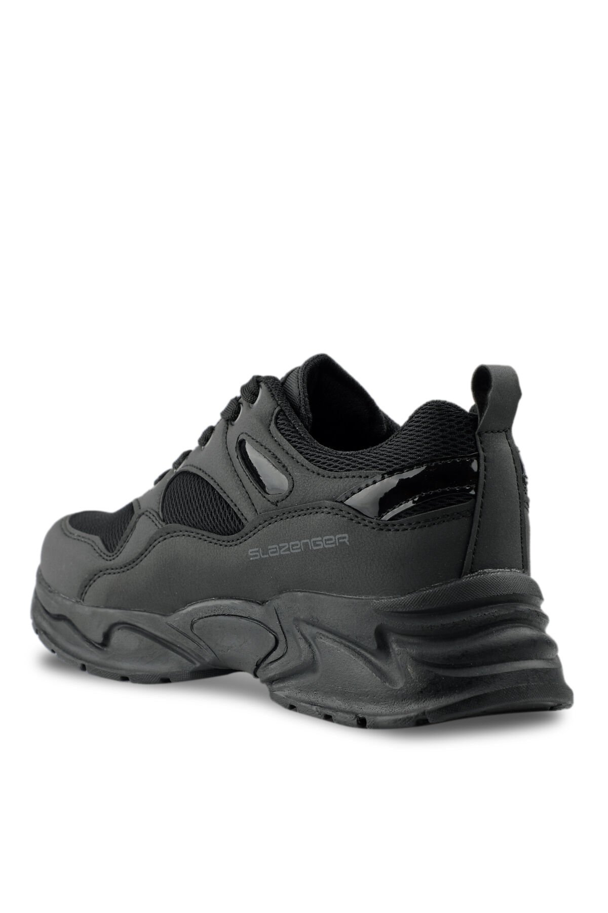 Slazenger KARPOS I Sneaker Kadın Ayakkabı Siyah / Siyah - Thumbnail