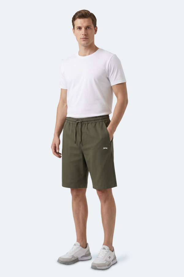 Slazenger KASEY Erkek Pamuklu Haki Şort