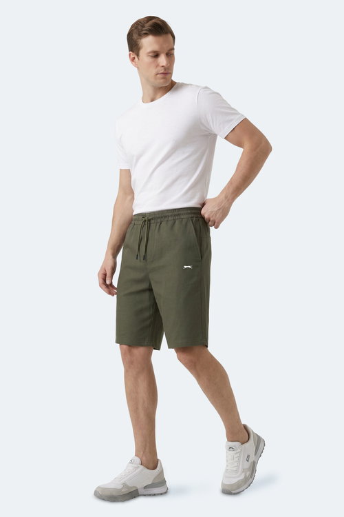 Slazenger KASEY Erkek Pamuklu Haki Şort