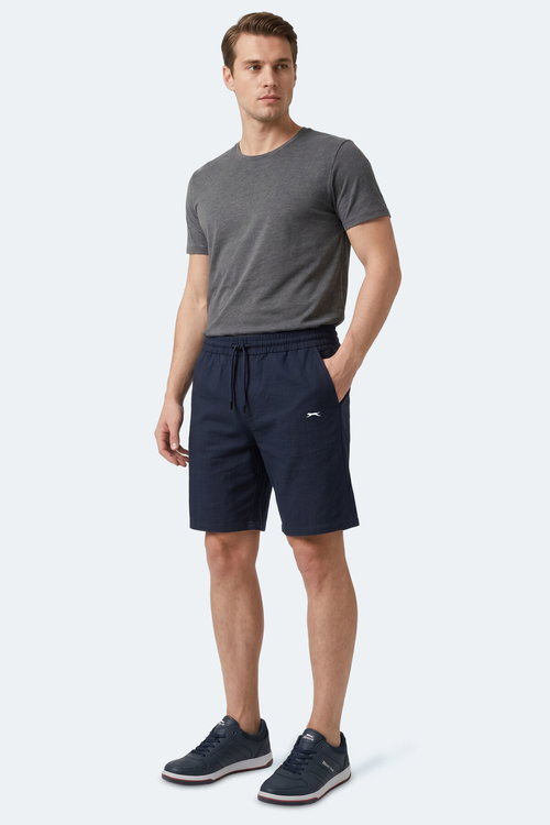Slazenger KASEY Erkek Pamuklu Lacivert Şort