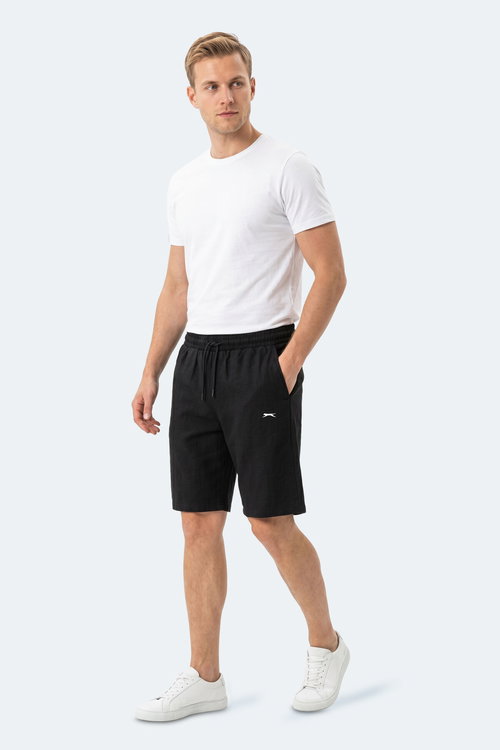 Slazenger KASEY Erkek Pamuklu Siyah Şort