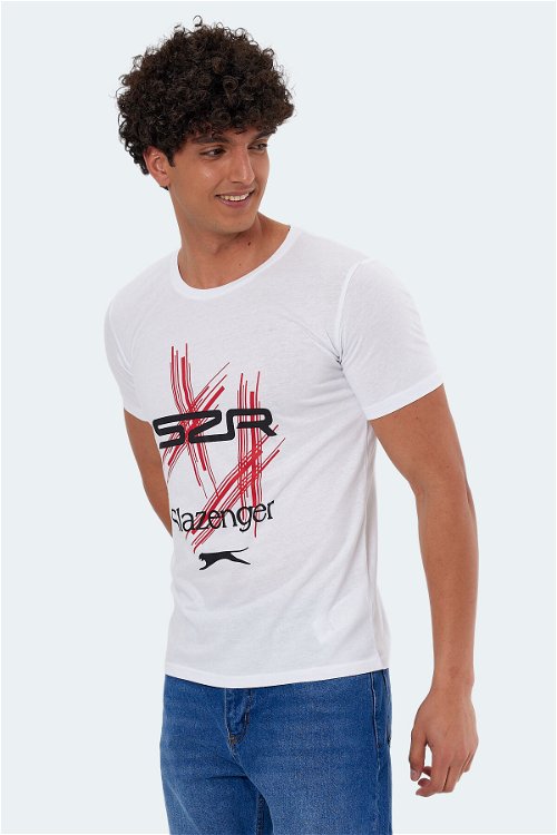 Slazenger KASUR Erkek Kısa Kol T-Shirt Beyaz