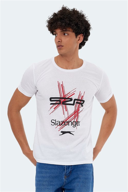 Slazenger KASUR Erkek Kısa Kol T-Shirt Beyaz