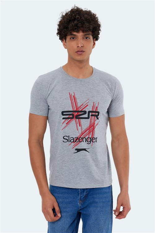 Slazenger KASUR Erkek Kısa Kol T-Shirt Gri