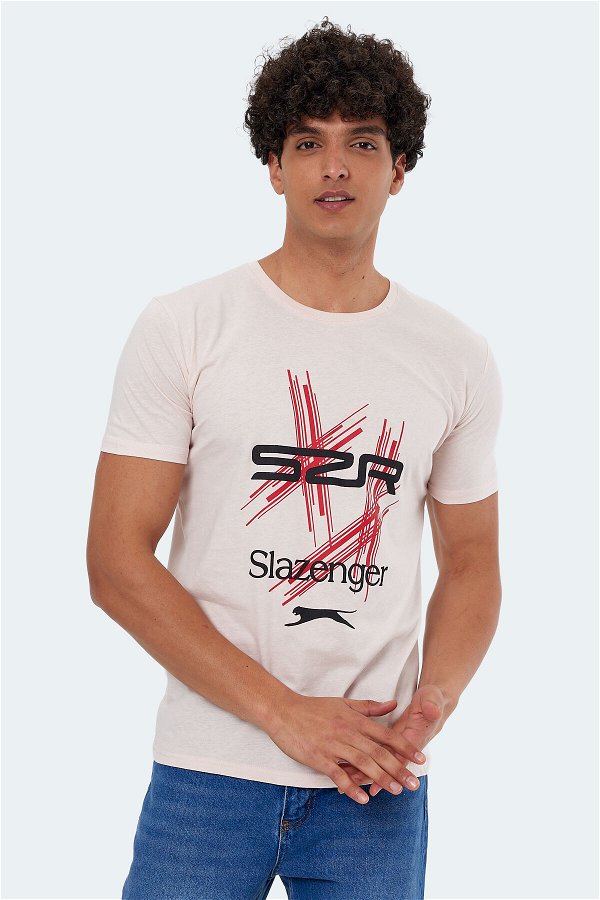 Slazenger KASUR Erkek Kısa Kol T-Shirt Pudra