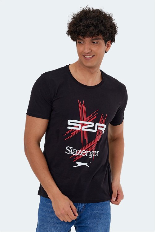 Slazenger KASUR Erkek Kısa Kol T-Shirt Siyah