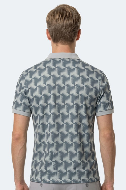 Slazenger KATARIN Erkek Polo Yaka Gri Tişört