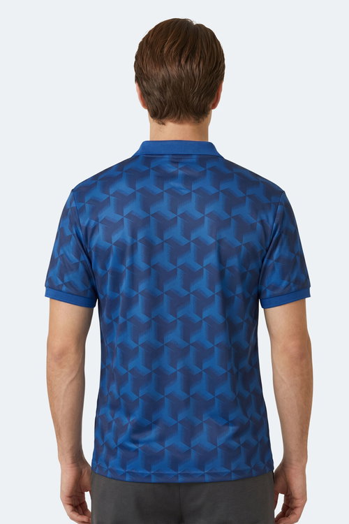 Slazenger KATARIN Erkek Polo Yaka Saks Mavi Tişört