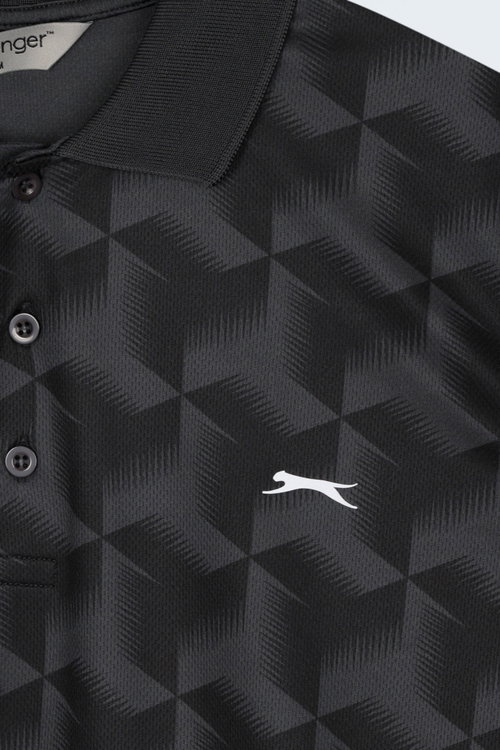 Slazenger KATARIN Erkek Polo Yaka Siyah Tişört