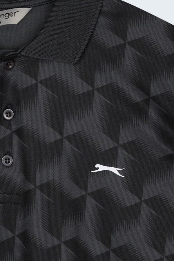 Slazenger KATARIN Erkek Polo Yaka Siyah Tişört